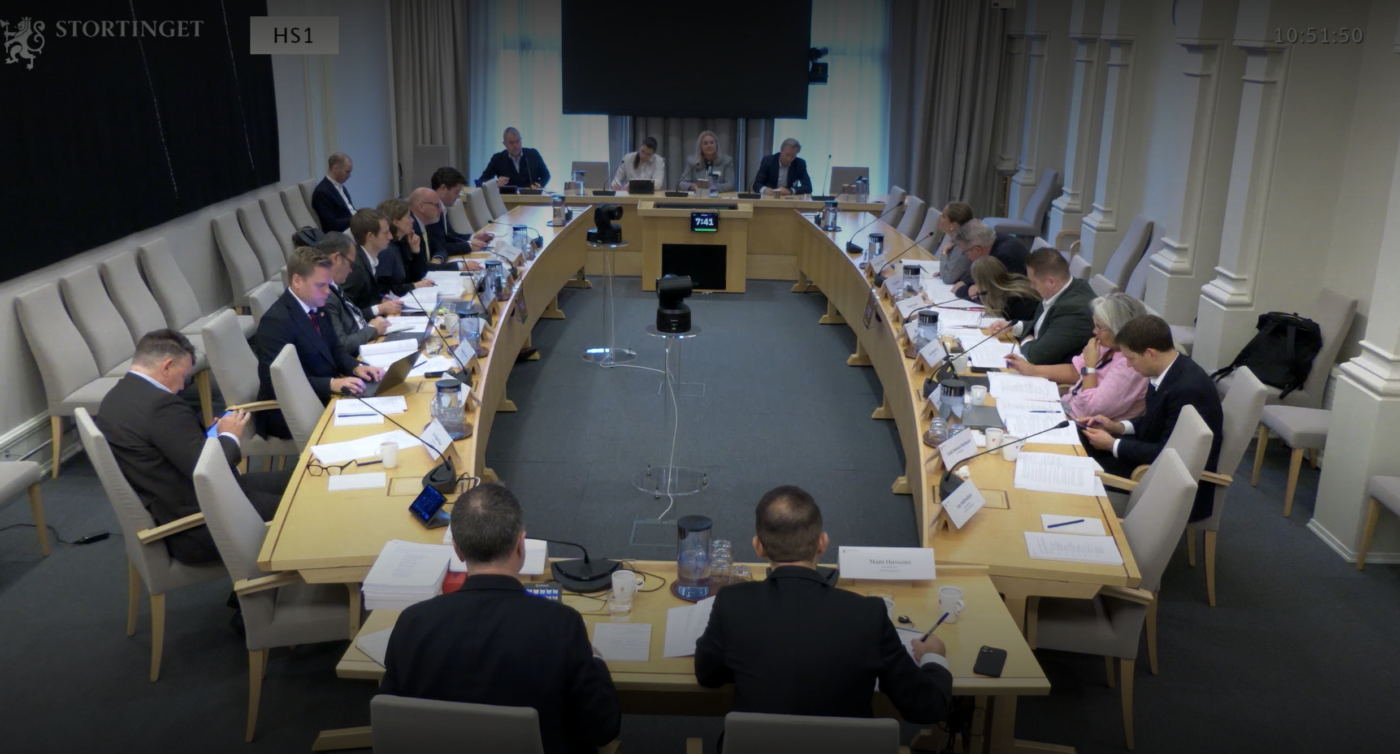 Utsira Nord, Kårstø og planene om et nytt datasenter på Haugalandet var blant temaene da stortingsrepresentantene stilte spørsmål til Haugalandsrådets leder. Foto: Stortinget/Nett-TV.